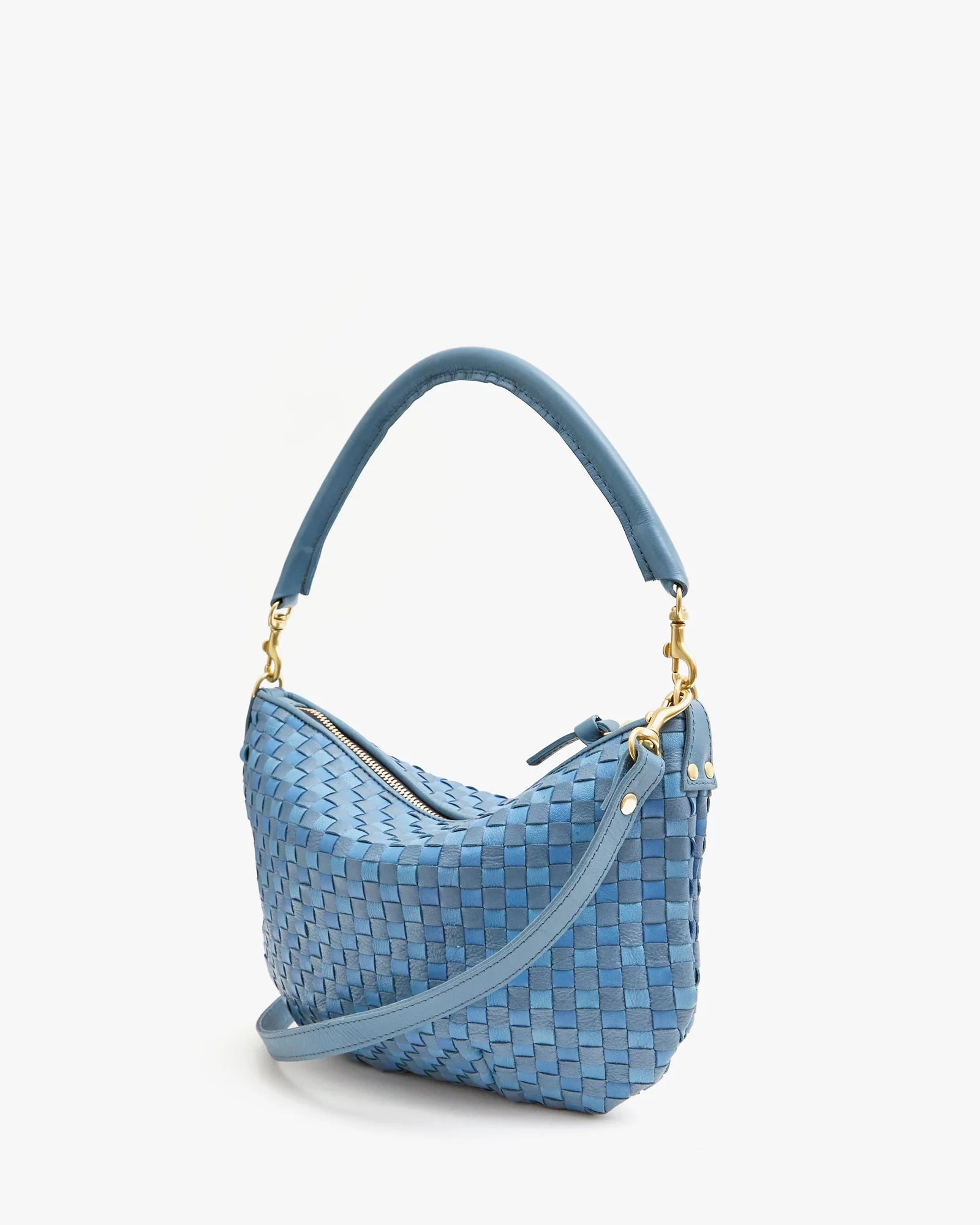 CLARE V. WOVEN PETIT MOYEN MESSENGER BAG