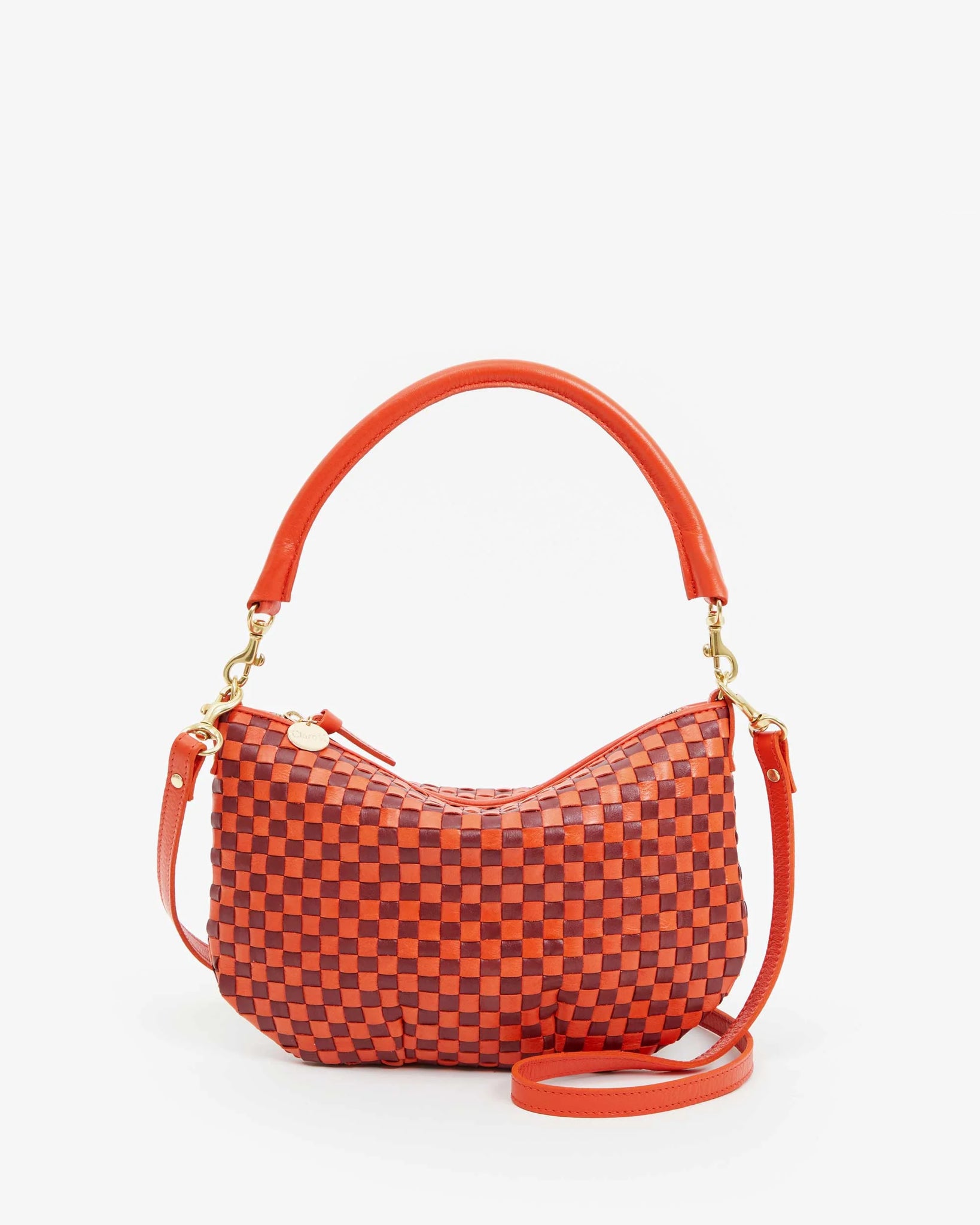 CLARE V. WOVEN PETIT MOYEN MESSENGER BAG