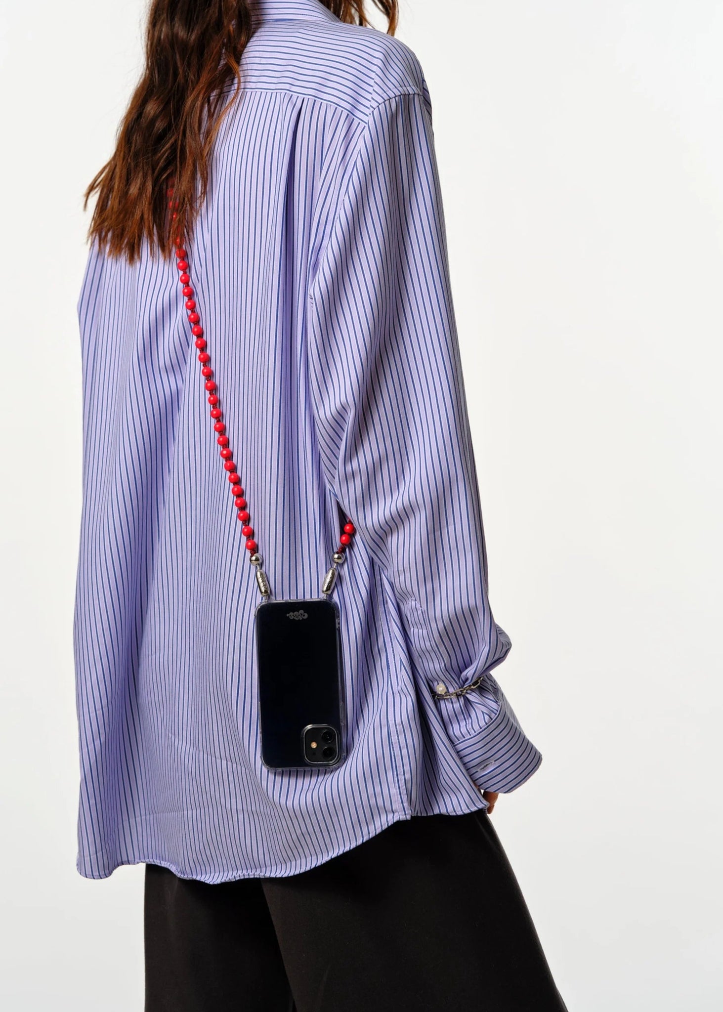 OSSA NEW YORK WOOD CROSSBODY PHONE CHAIN