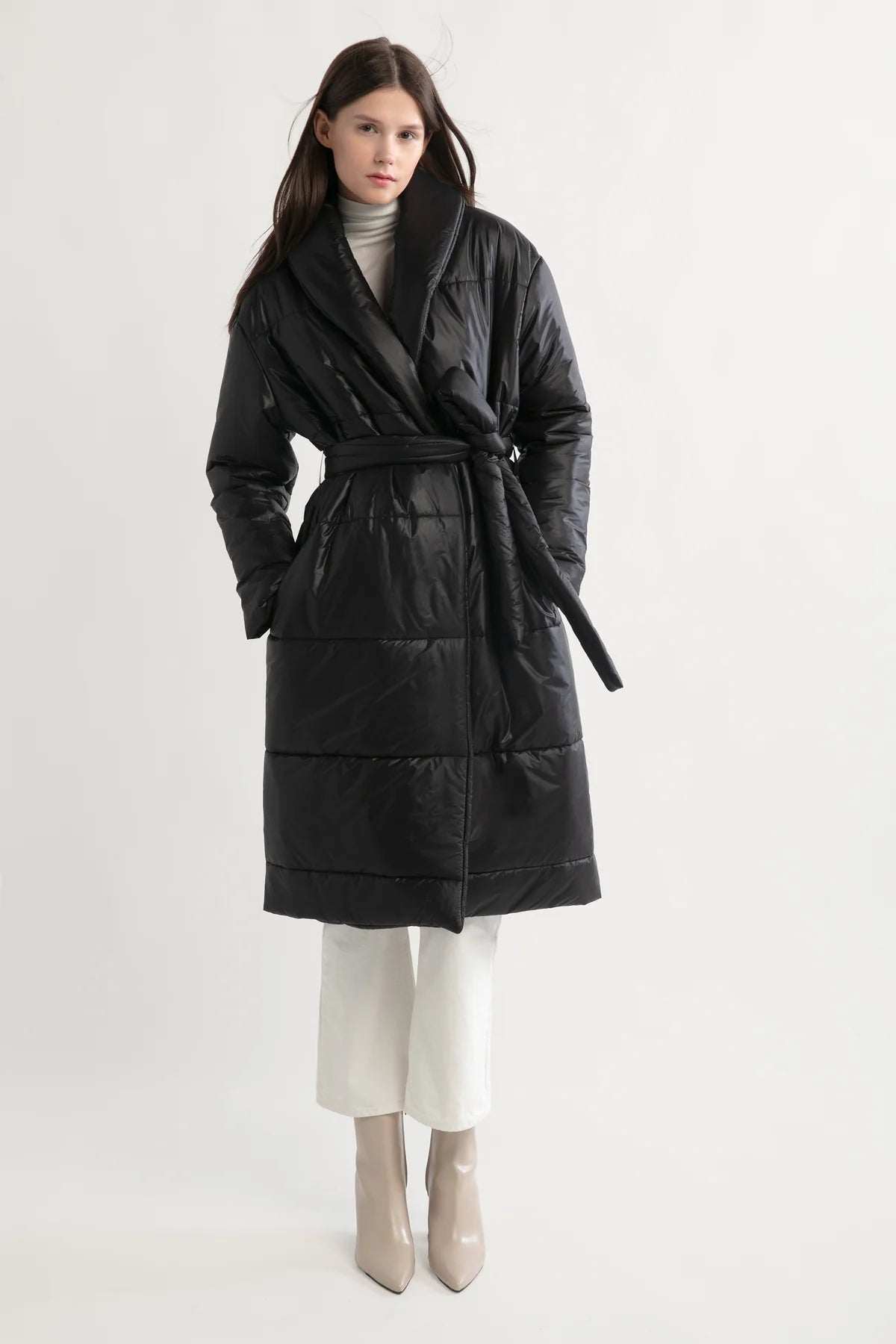 MARIE BELTED PUFFER COAT