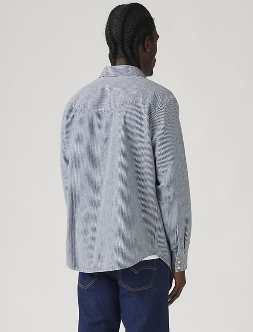 MEN'S RAILROAD STRIPE BUTTON DOWN