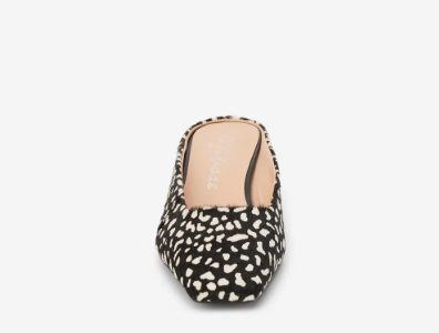 BLACK + WHITE LEOPARD KATE MULE