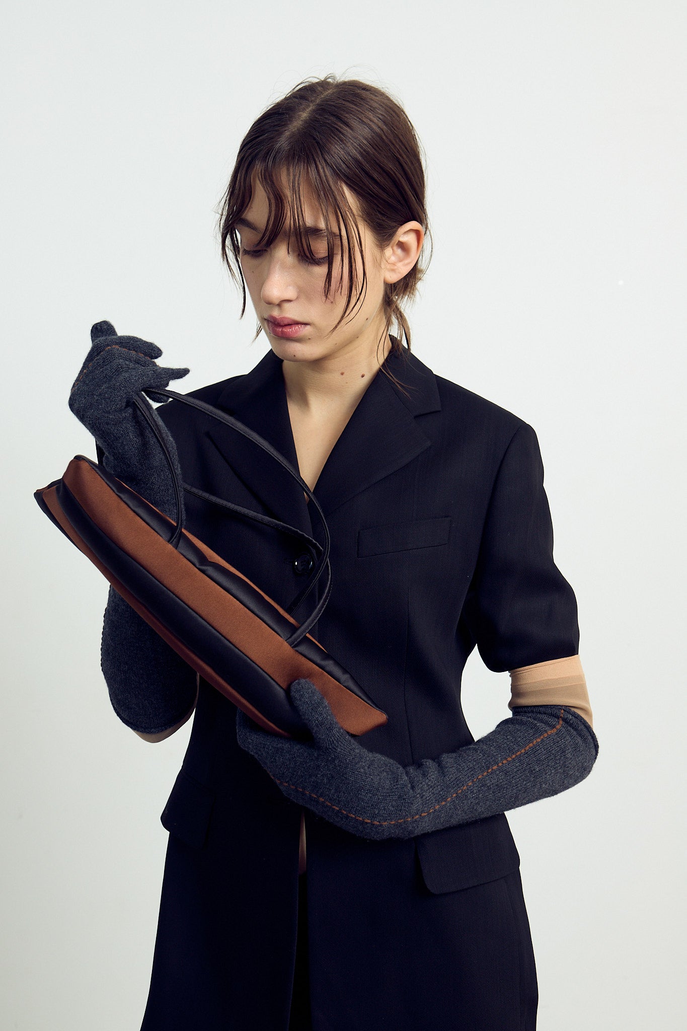 KOKYO BLACK & BROWN PATCH BAG