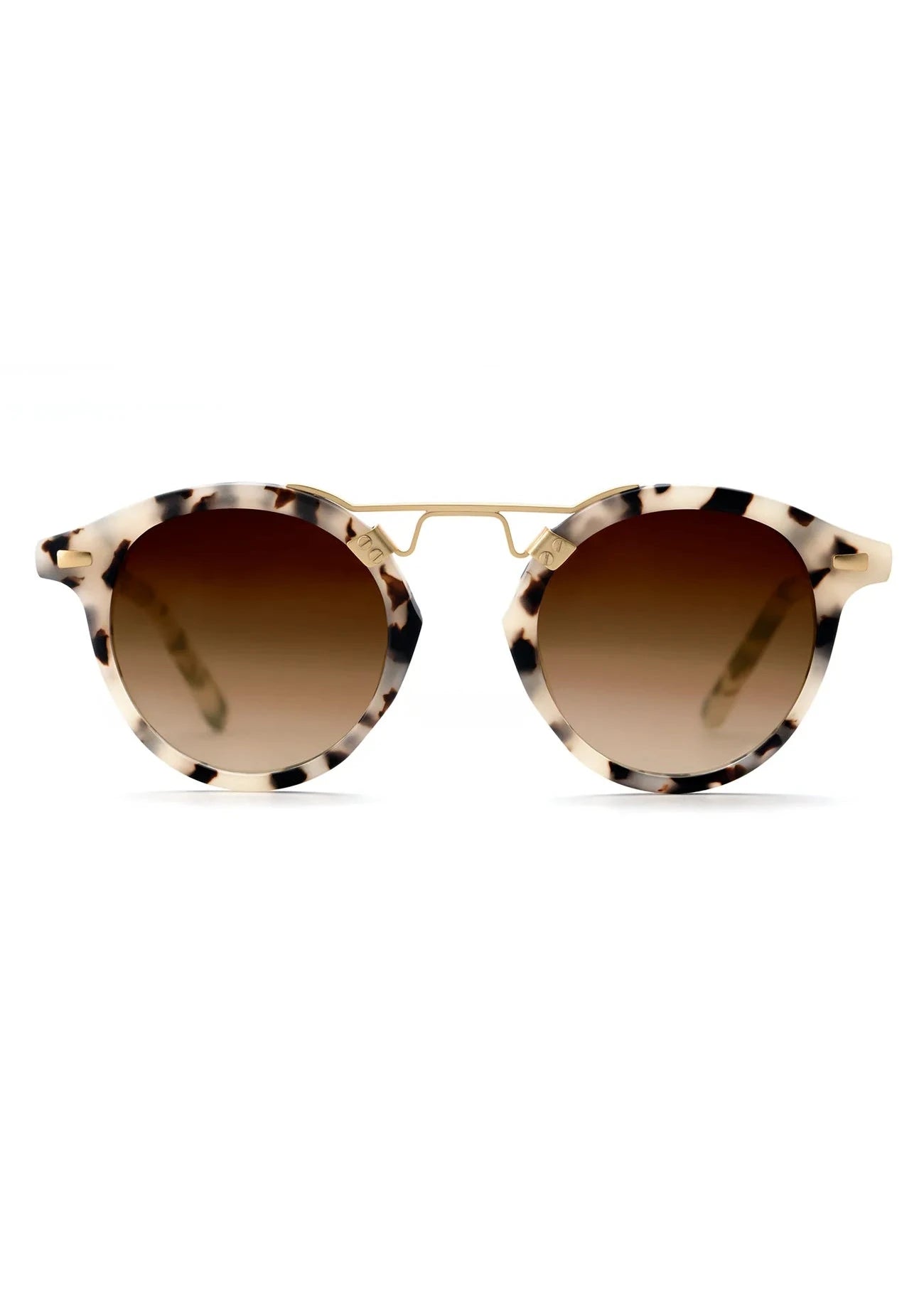 KREWE ST. LOUIS MATTE OYSTER 24K SUNGLASSES