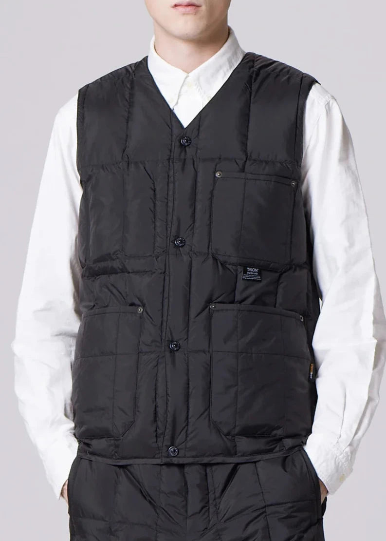 TAION WORK V-NECK BUTTONDOWN VEST