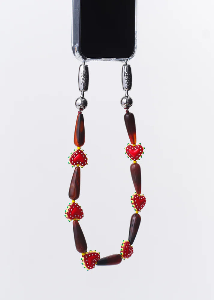 OSSA NEW YORK WESTERN HEART RED AGATE WRISTLET