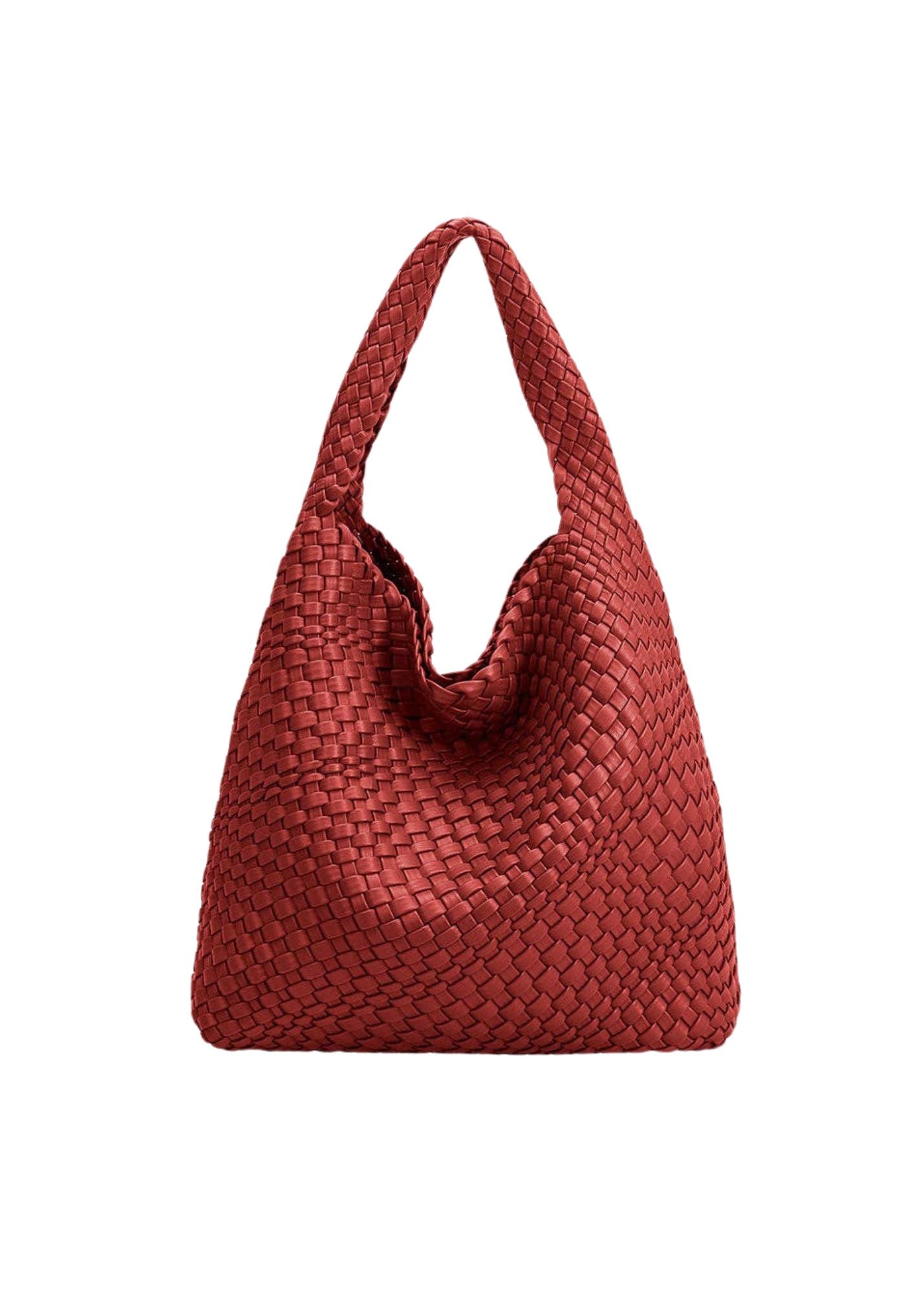 JOANNA WOVEN VEGAN SHOULDER BAG