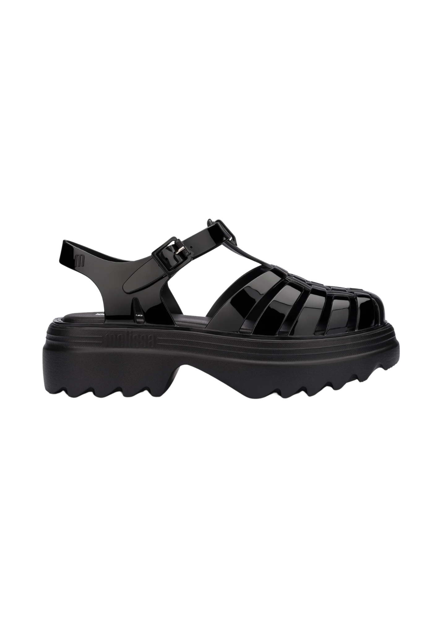 FISHERMAN GLASS JELLY PLATFORM SANDAL