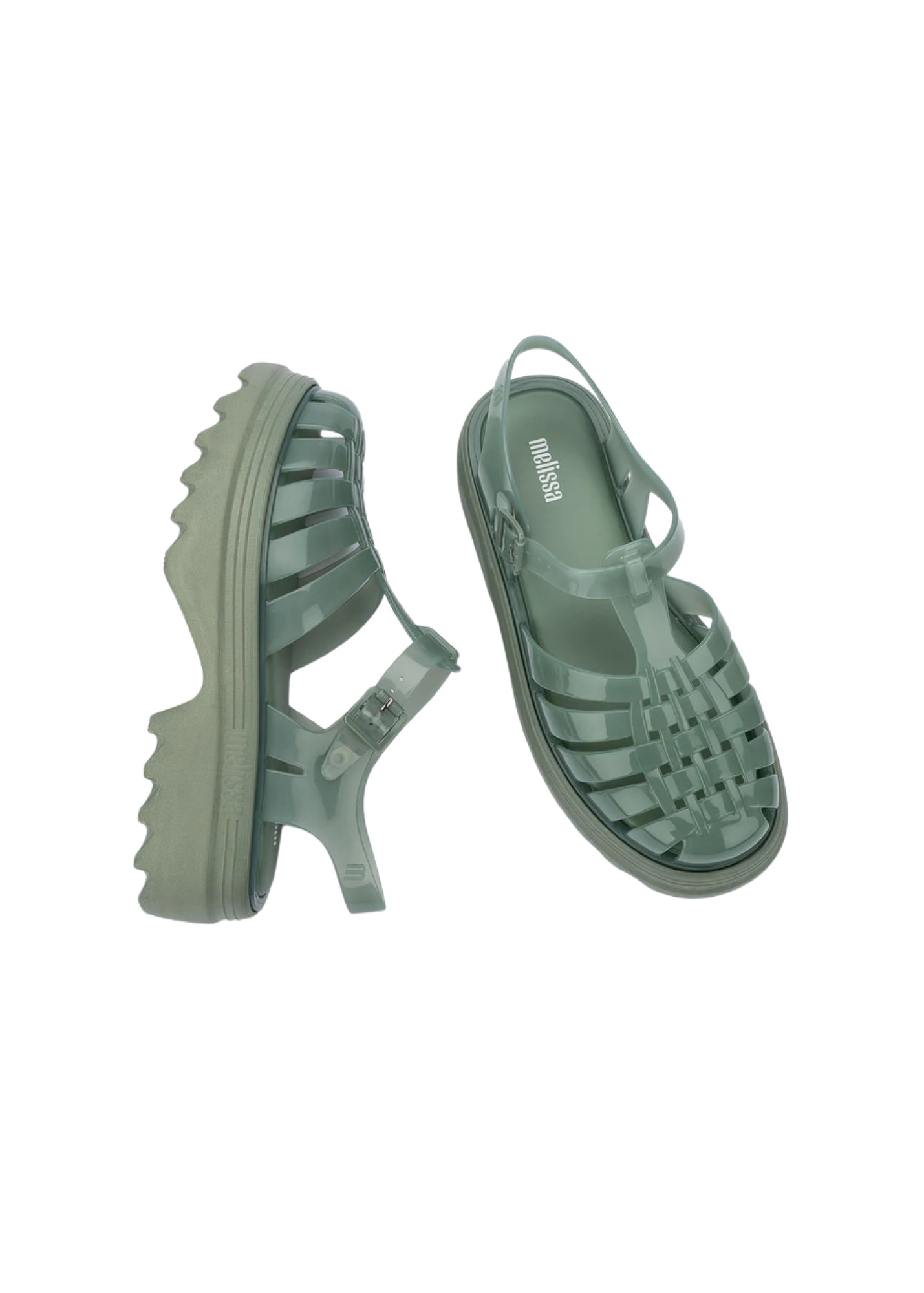 FISHERMAN GLASS JELLY PLATFORM SANDAL