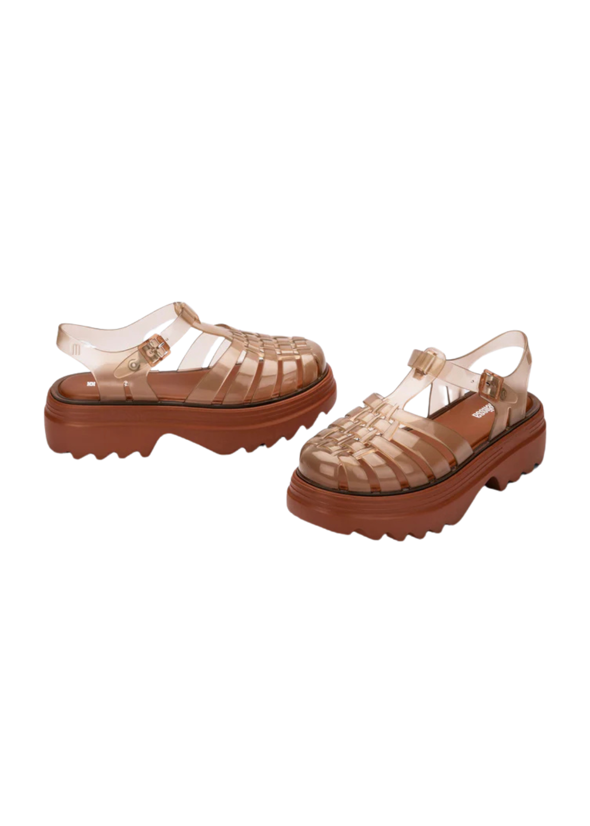 FISHERMAN GLASS JELLY PLATFORM SANDAL