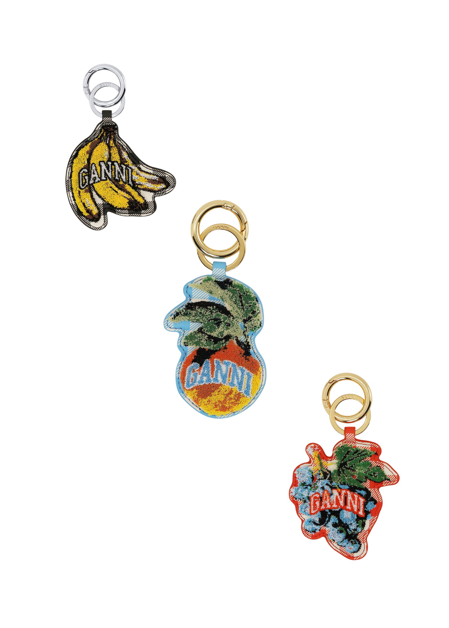 GANNI VELVET KEYCHAIN