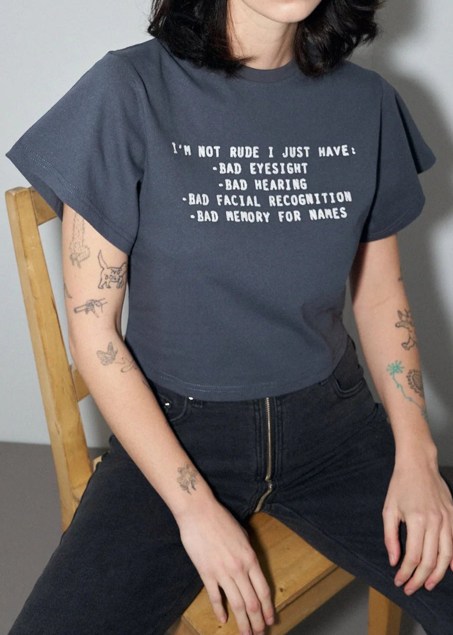 F.B.C. NOT RUDE CROP TEE