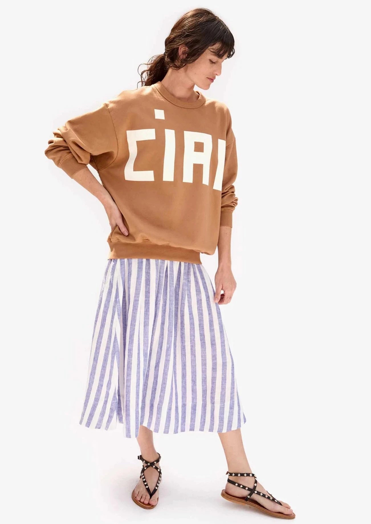 CLARE V. CIAO OVERSIZED SWEATSHIRT