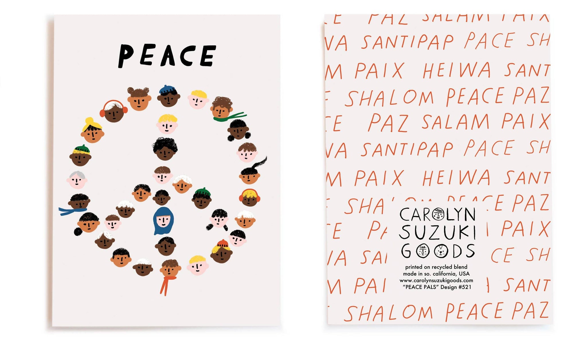 PEACE PALS BOXED SET OF CARDS