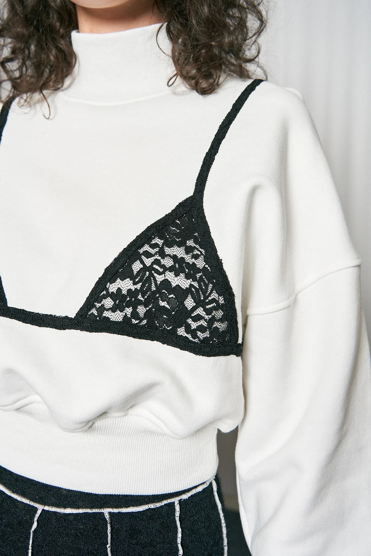 F.B.C. LACE BIKINI BOD SWEATSHIRT