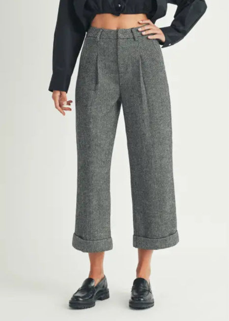 HELENE PLEATED WIDE LEG TROUSER