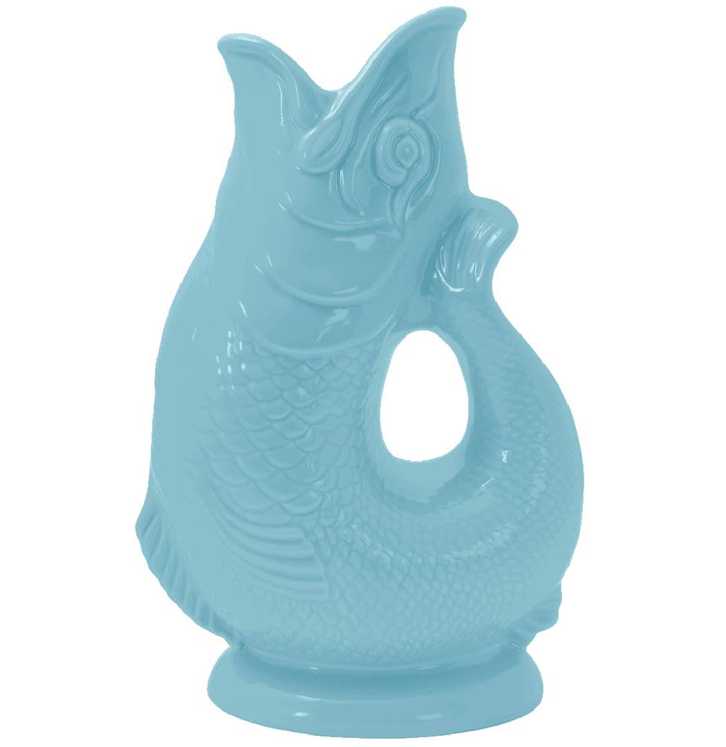 PALE BLUE GLUGGLE JUG