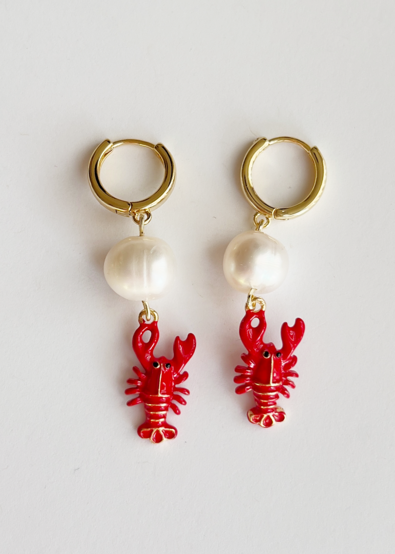 RED LOBSTER EARRINGS