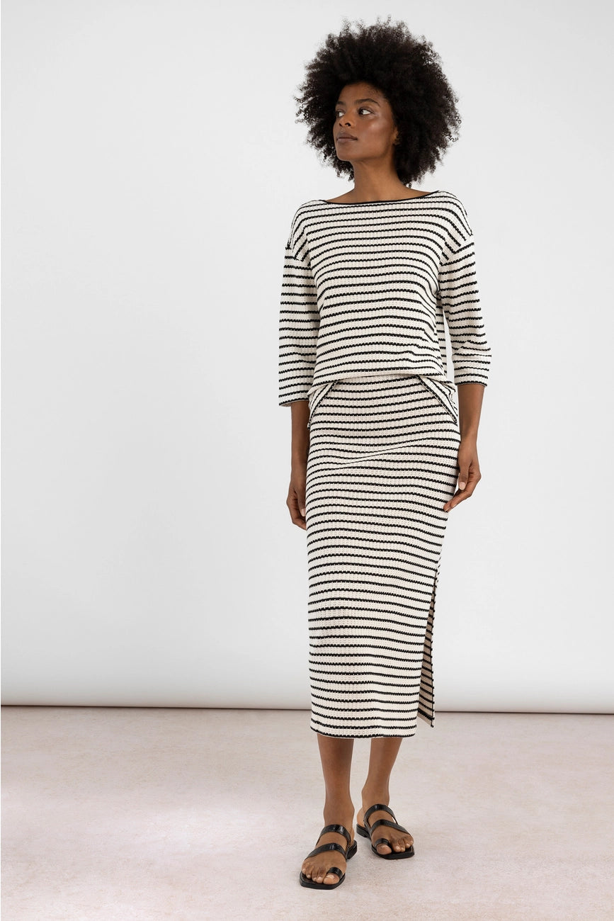 REMY KNIT STRIPED SKIRT