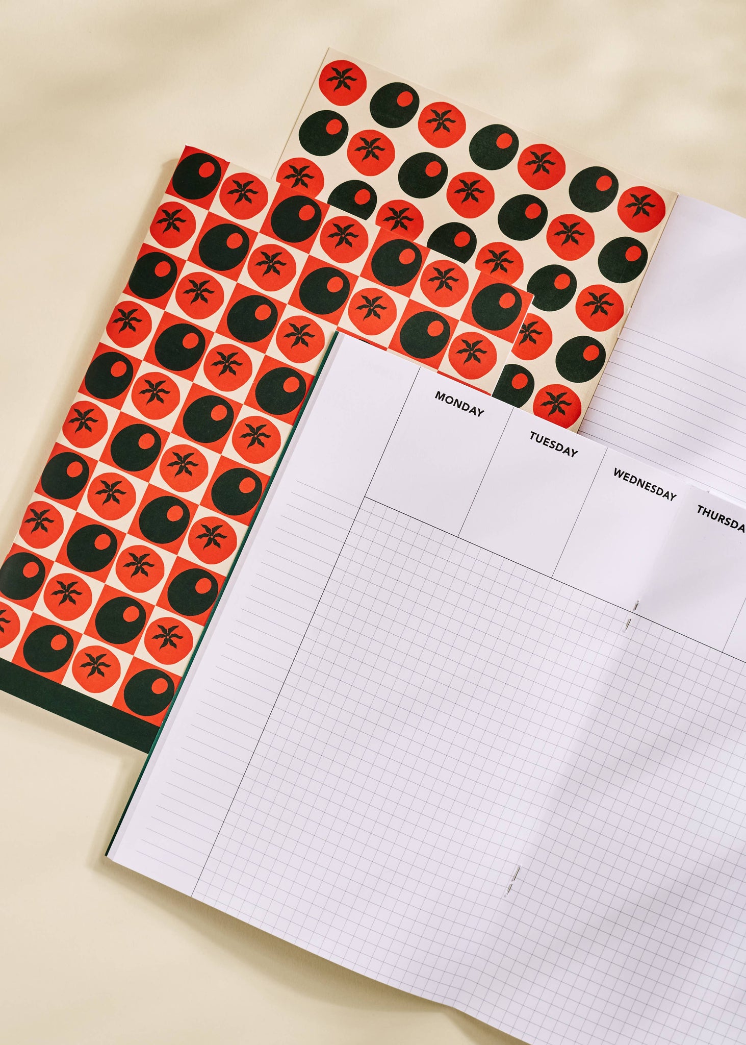POMODORO & OLIVE CHECKED WEEKLY PLANNER