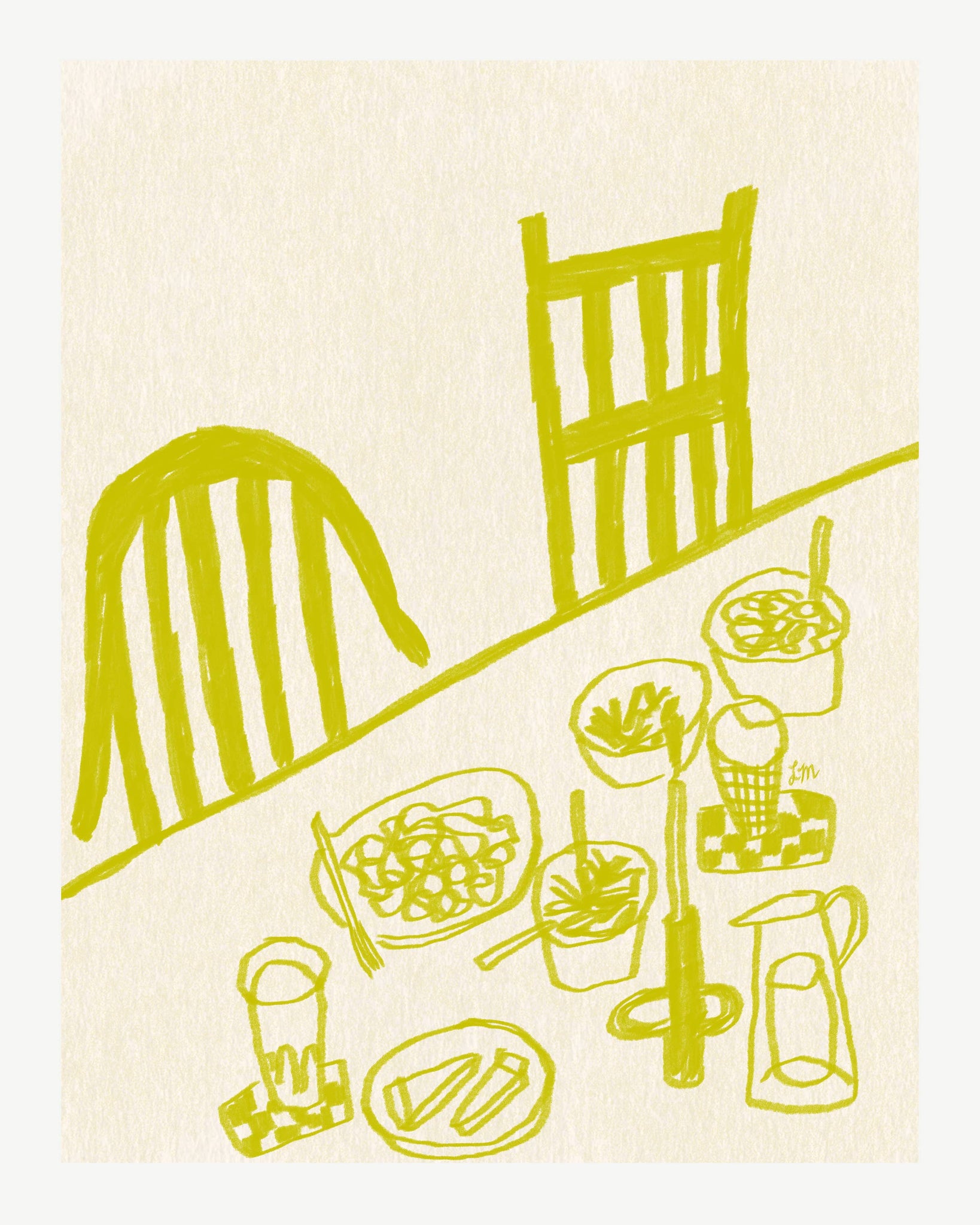 PASTA NIGHT MINI PRINT BY LACEY MCKEEVER