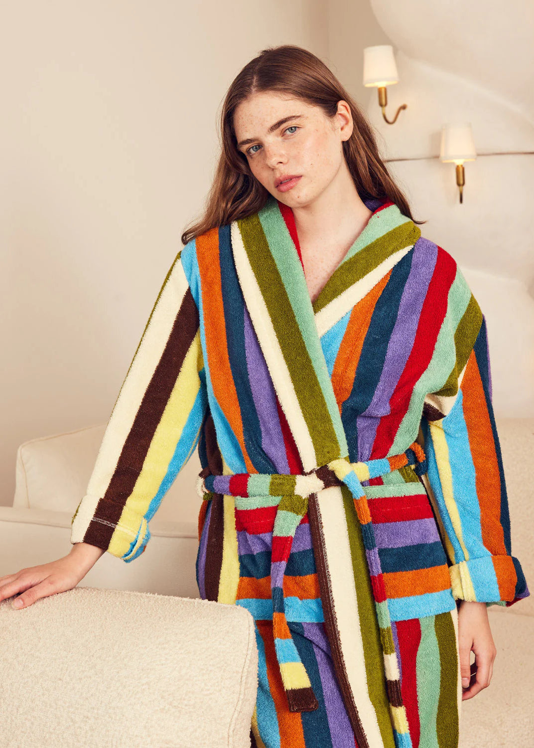 DUSEN DUSEN STRIPE BATHROBES