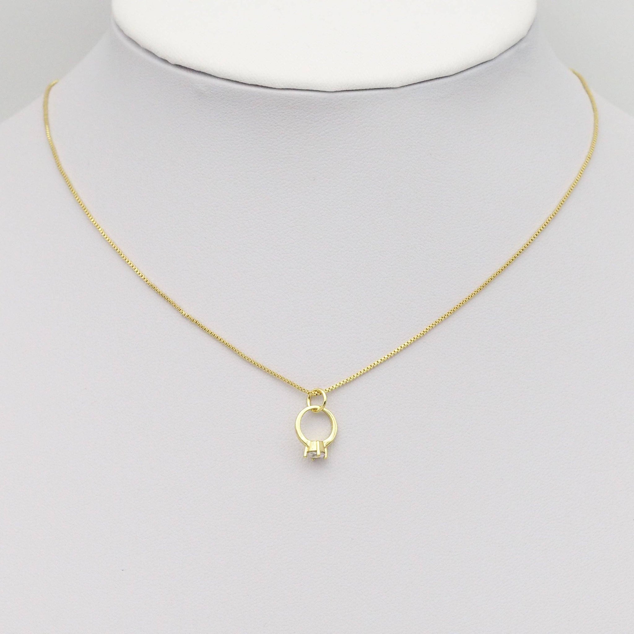ROUND RING SMALL CZ DIAMOND CHARM