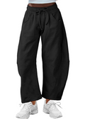THE ERRAND BLACK BARREL TROUSER