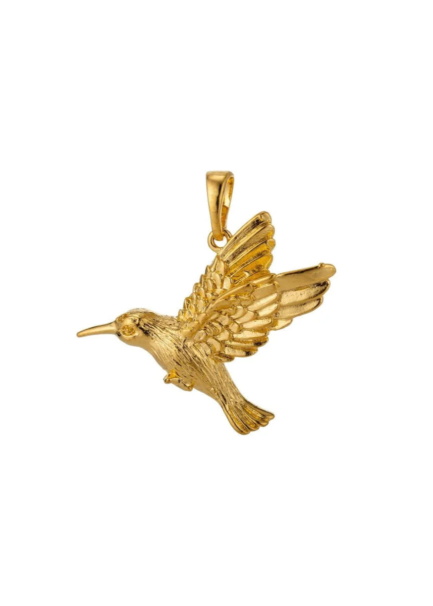 GOLD HUMMINGBIRD CHARM