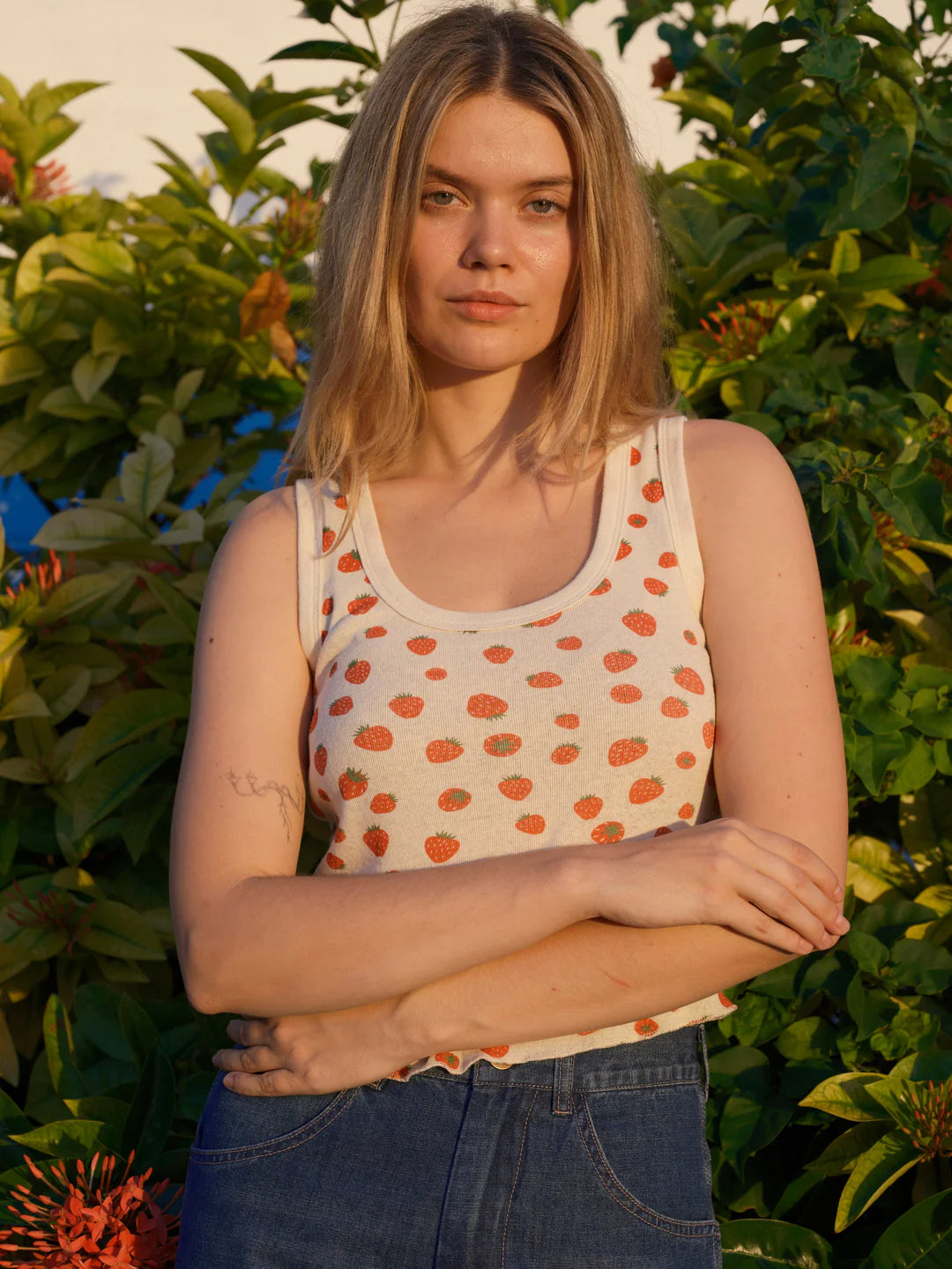FRAGOLE RIBBED TANK