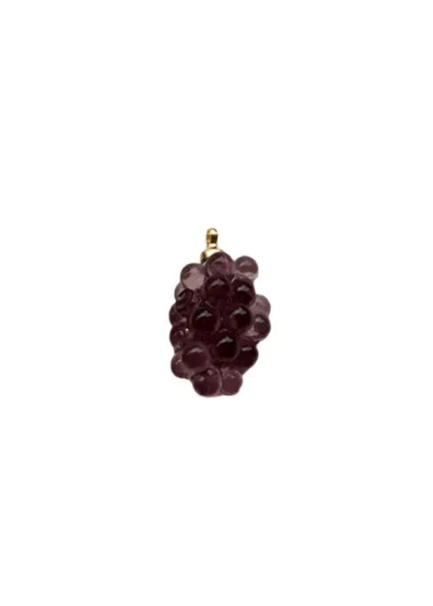 PURPLE CLEAR RESIN GRAPES CHARM