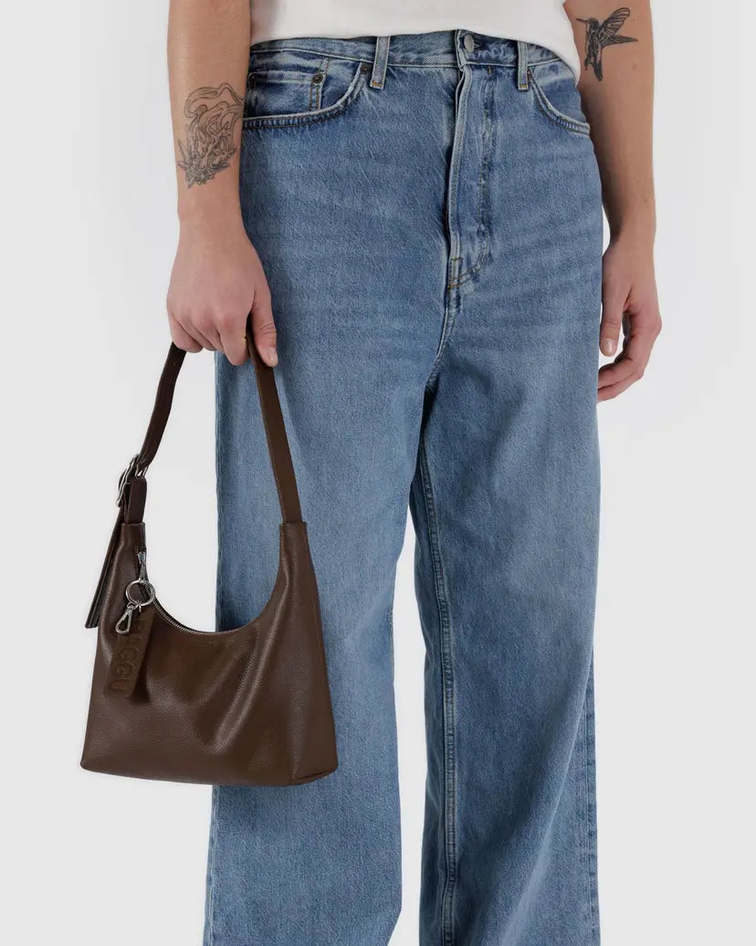 BAGGU LEATHER MINI SHOULDER BAG