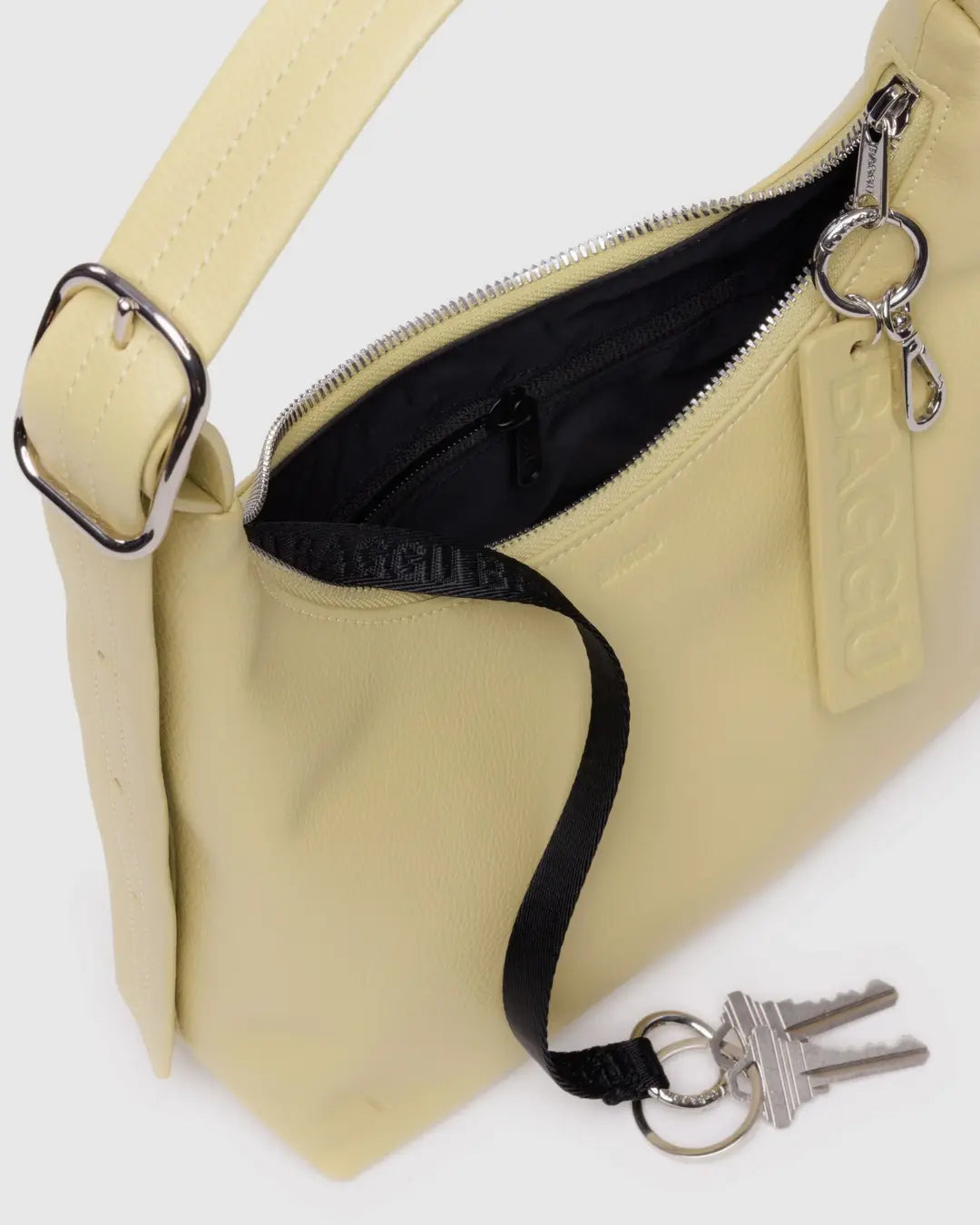 BAGGU LEATHER MINI SHOULDER BAG