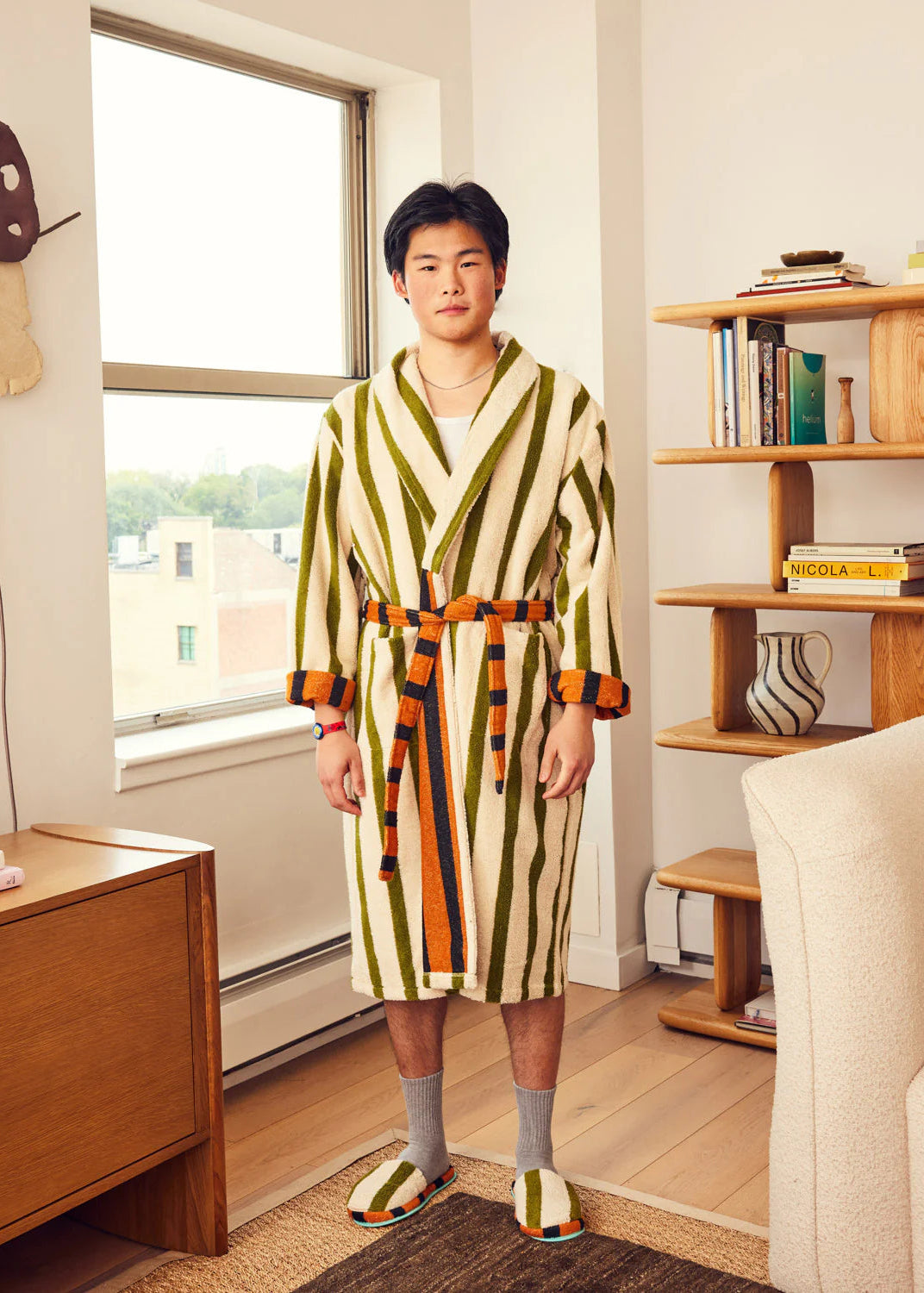 DUSEN DUSEN STRIPE BATHROBES