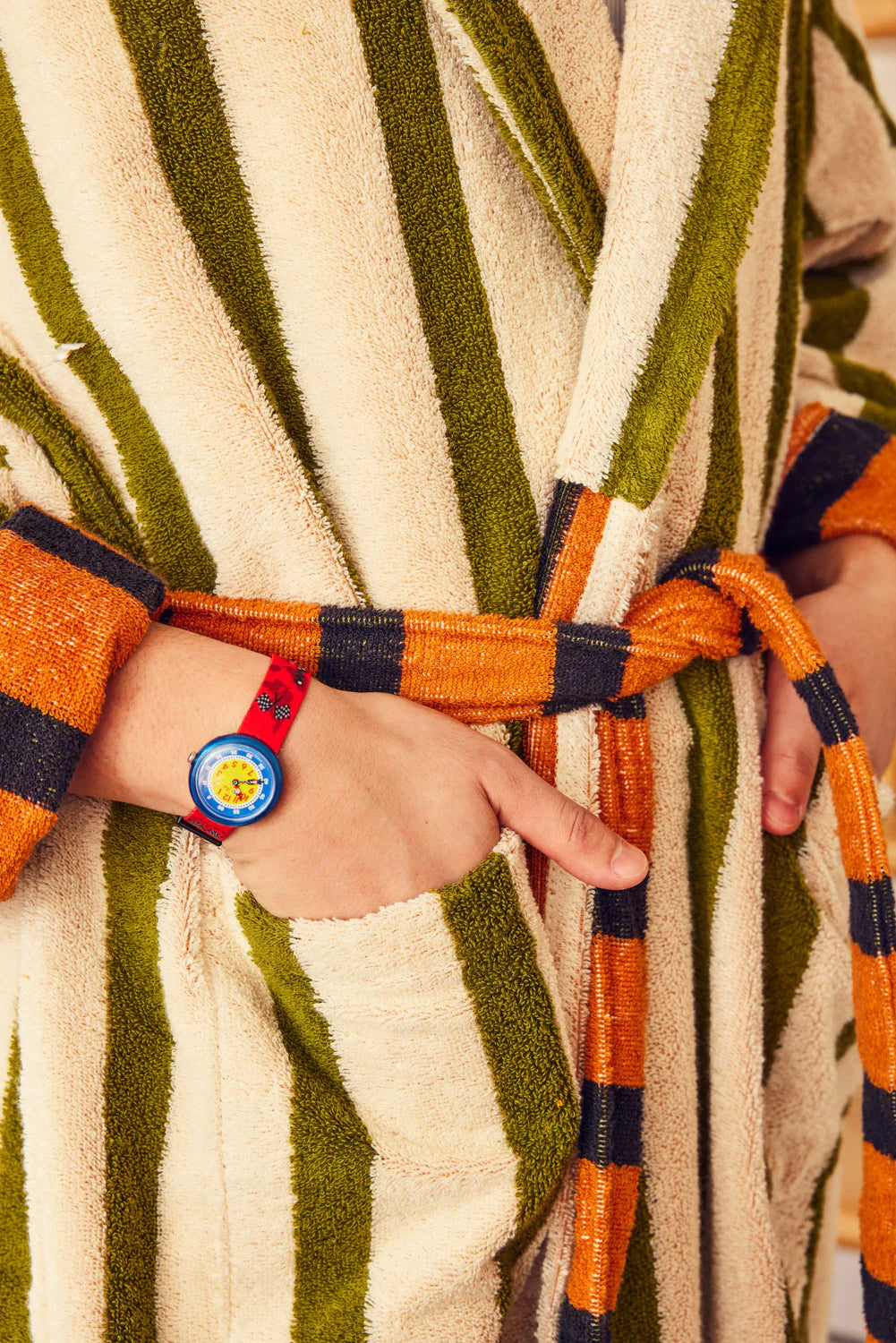 DUSEN DUSEN STRIPE BATHROBES