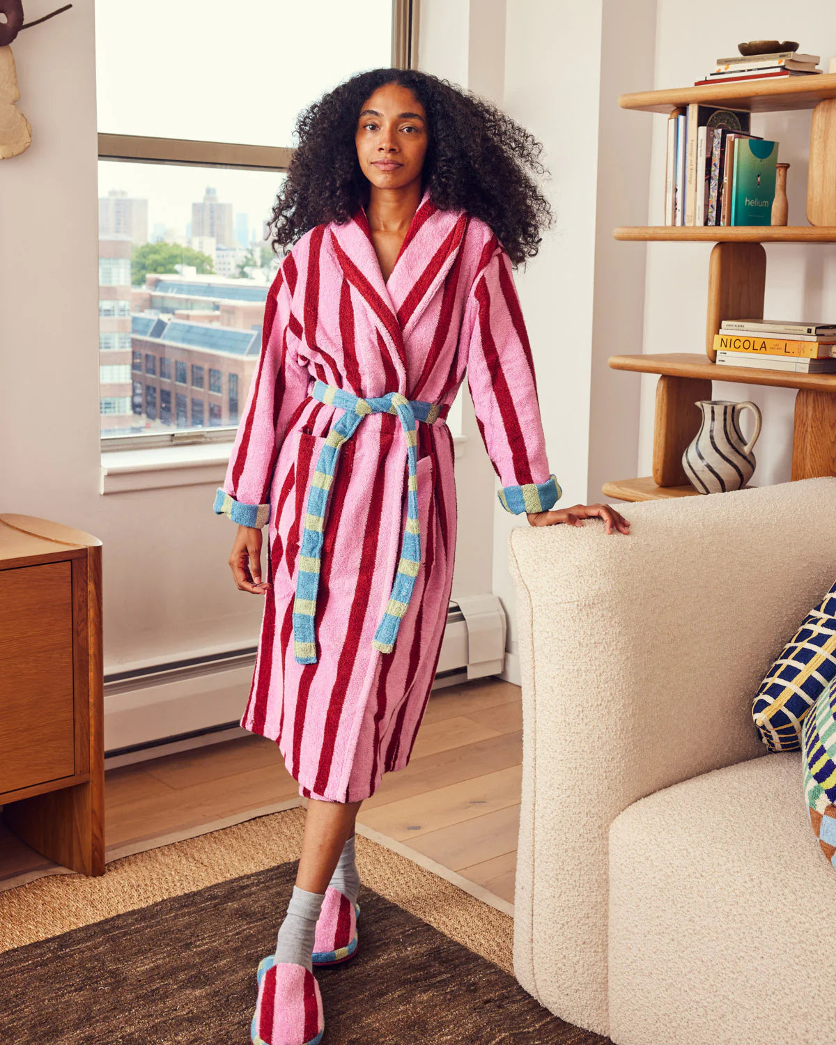 DUSEN DUSEN STRIPE BATHROBES