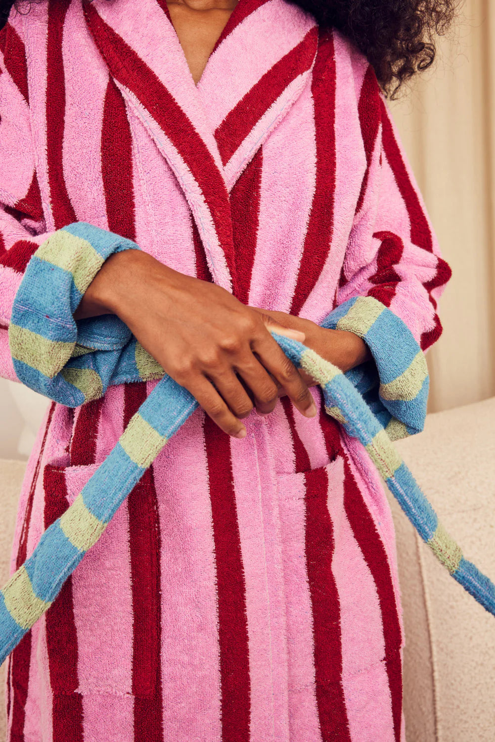 DUSEN DUSEN STRIPE BATHROBES