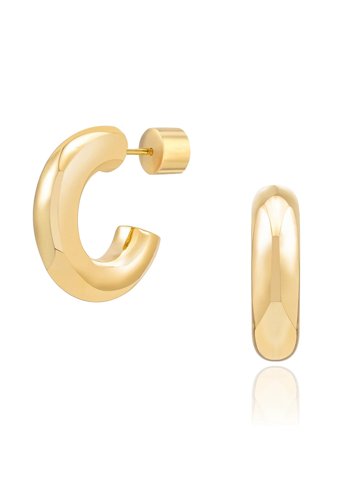 CELIA SMALL TUBE HOOP EARRINGS