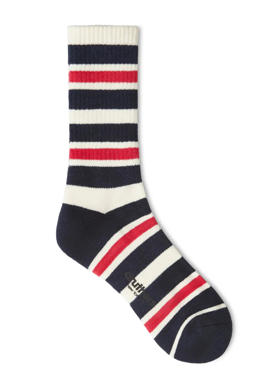 DRUTHERS LUXURY YARN STRIPE CREW SOCK