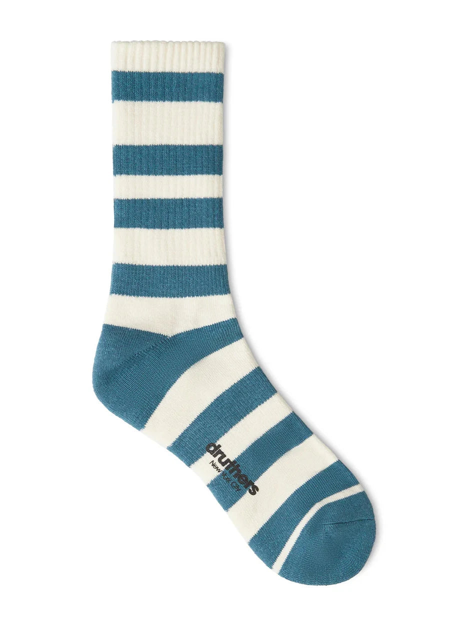 DRUTHERS LUXURY YARN STRIPE CREW SOCK