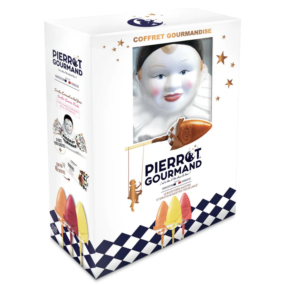 PIERROT GOURMAND MIME STANDS WITH 20 LOLLIPOPS