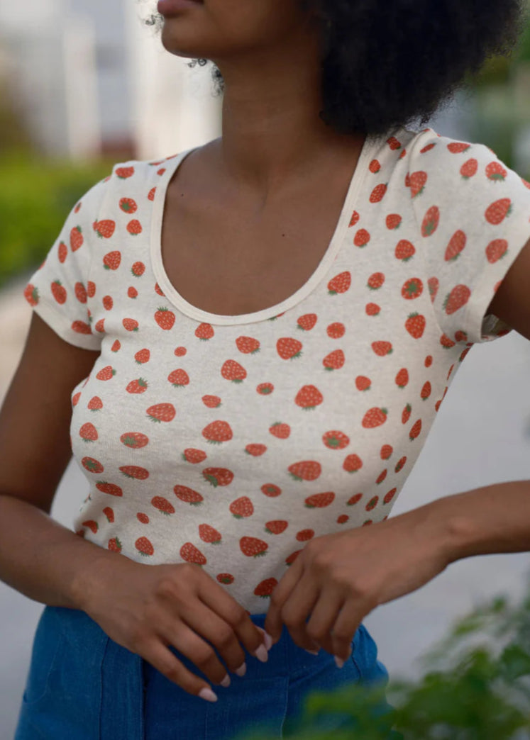 FRAGOLE RIBBED TEE