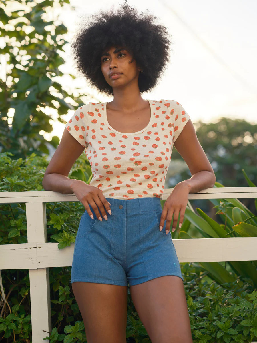 FRAGOLE RIBBED TEE