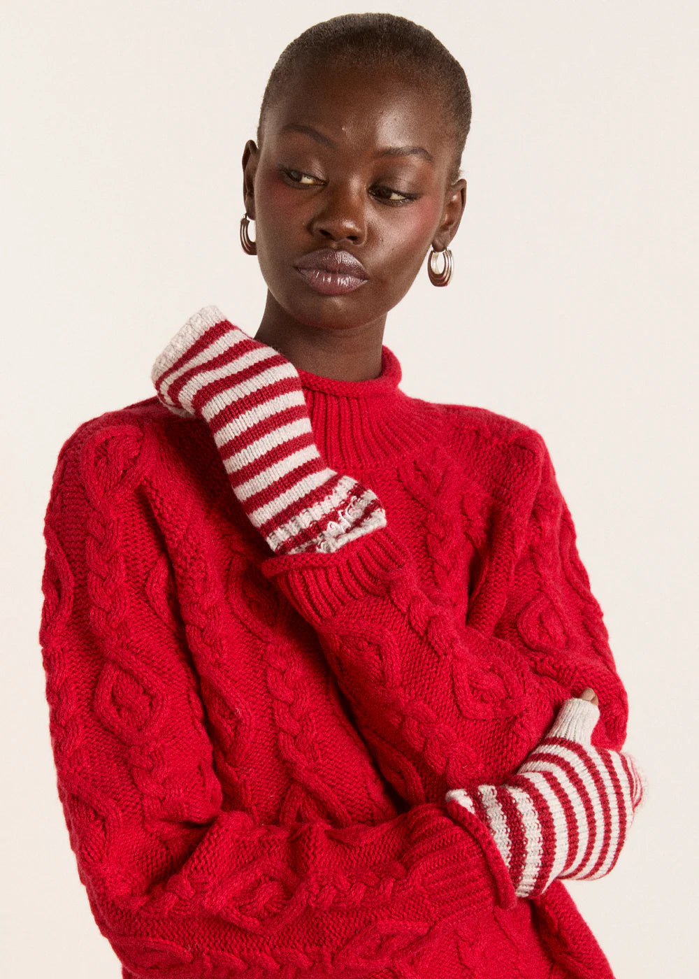 DAMSON MADDER STRIPED MITTENS