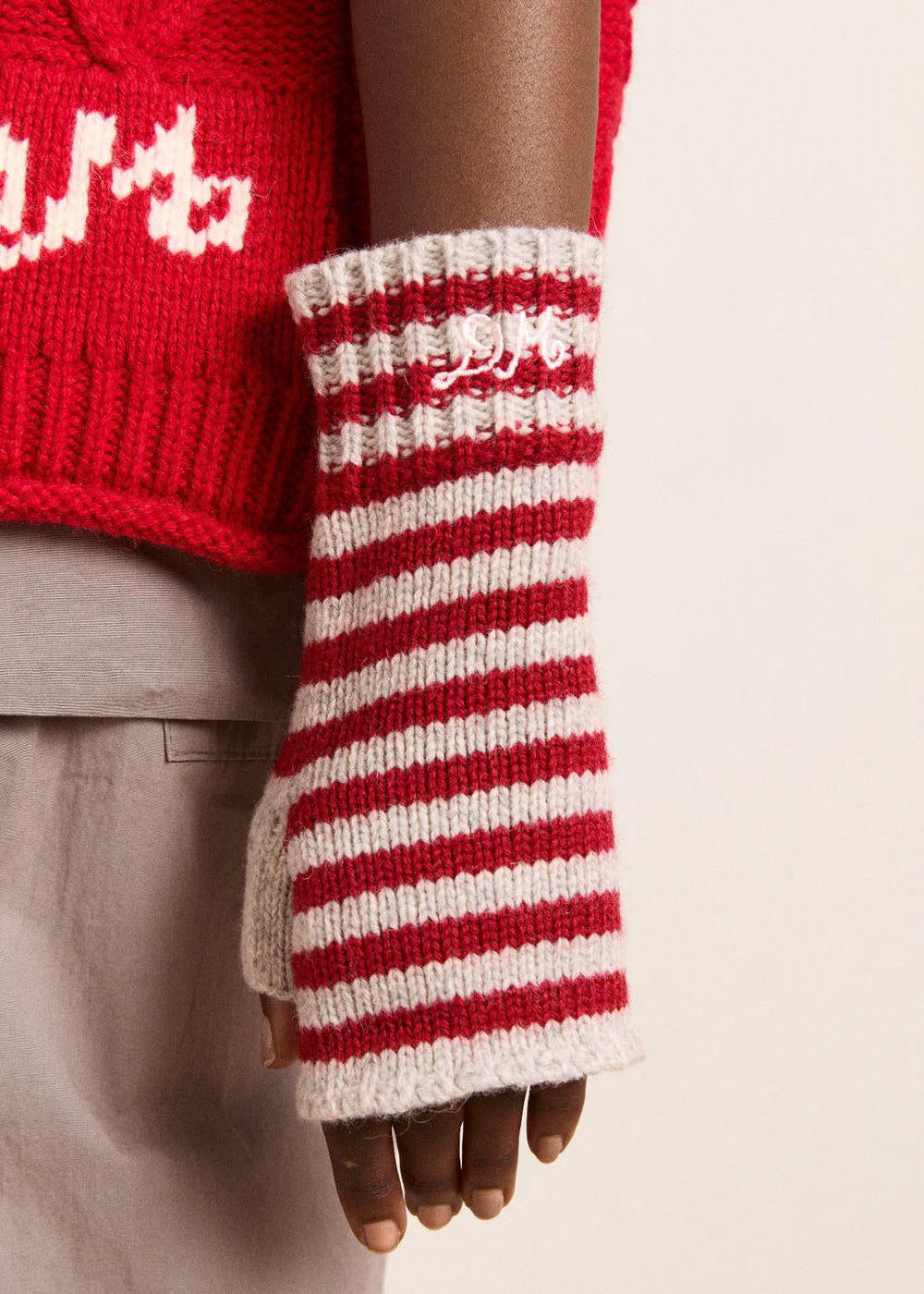 DAMSON MADDER STRIPED MITTENS