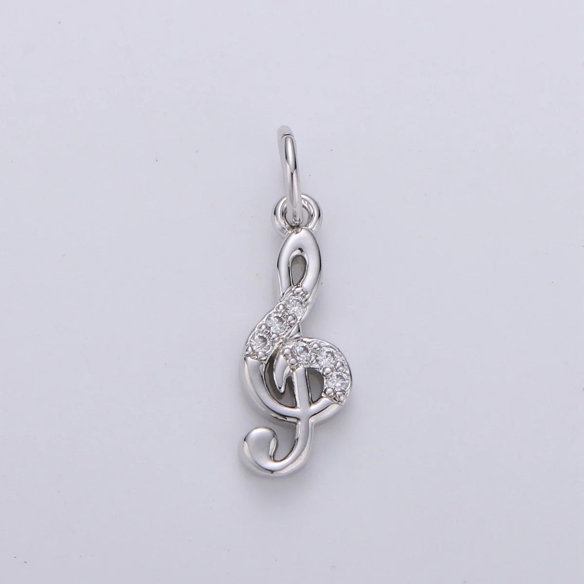 TREBLE MUSIC NOTE WITH CZ CHARM