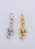 TREBLE MUSIC NOTE WITH CZ CHARM