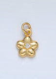 GOLD DAISY WITH CZ CHARM