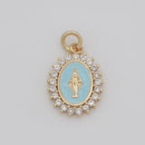TINY VIRGIN MARY CHARM (MULTIPLE COLORS)