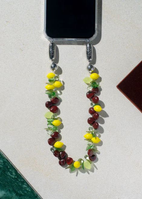 OSSA NEW YORK MEYER LEMON WRISTLET PHONE CHAIN